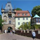 Von der Schlossbrücke durch das Burgtor zur Albrechtsburg.