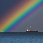 Von der Seebrücke Sellin gesehen "Fahrt durch den Regenbogen"