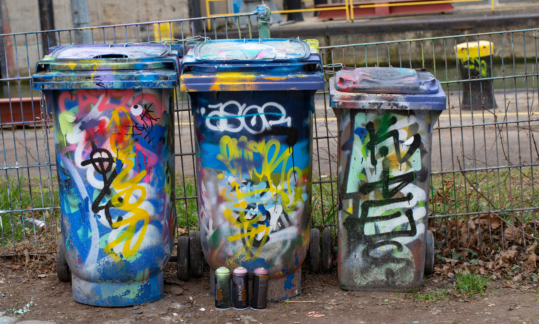 Von der Stadt bereitgestellte Container