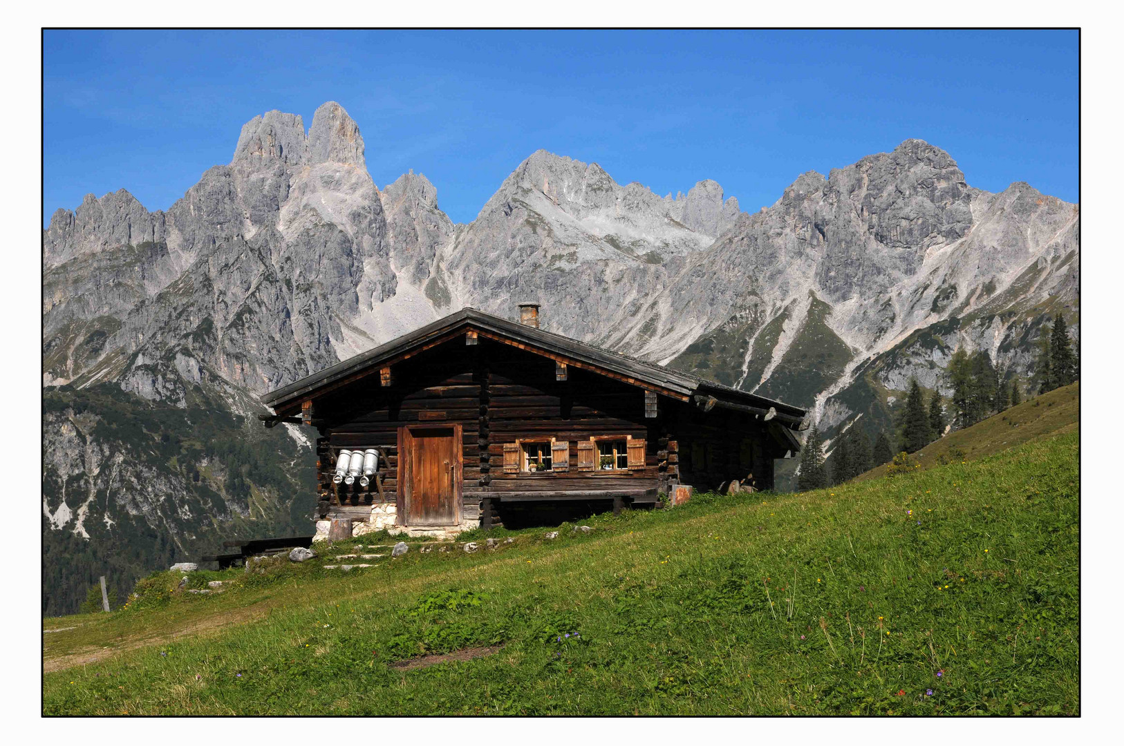 Von der Sulzenalm (Filzmoos) der Blick zur Bischofsmütze