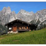 Von der Sulzenalm (Filzmoos) der Blick zur Bischofsmütze