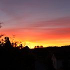 Von der Terrasse .Das Christkind fängt das Backen an.