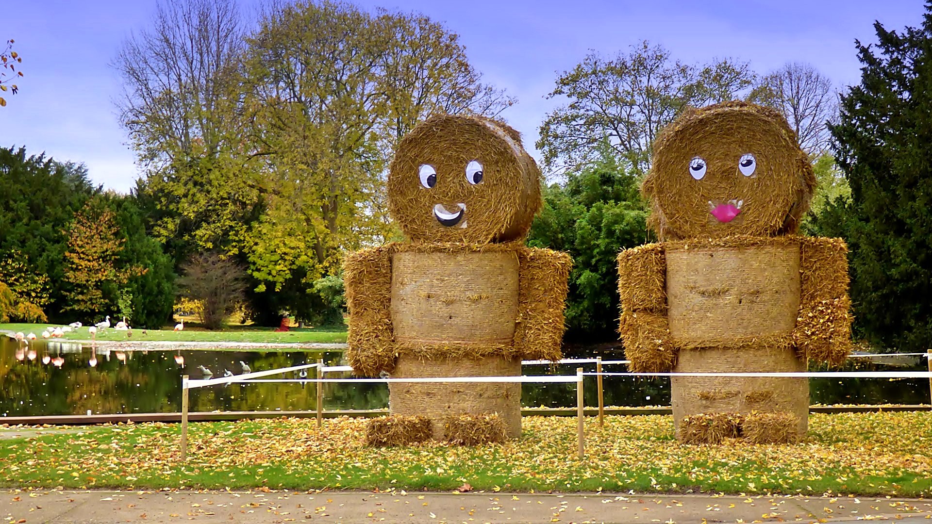 Von diesen großen Strohfiguren . . .