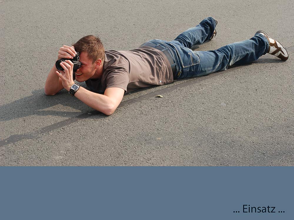 ... von einem Fotografen wird neben körperlichem Einsatz natürlich Fitness erwartet ...