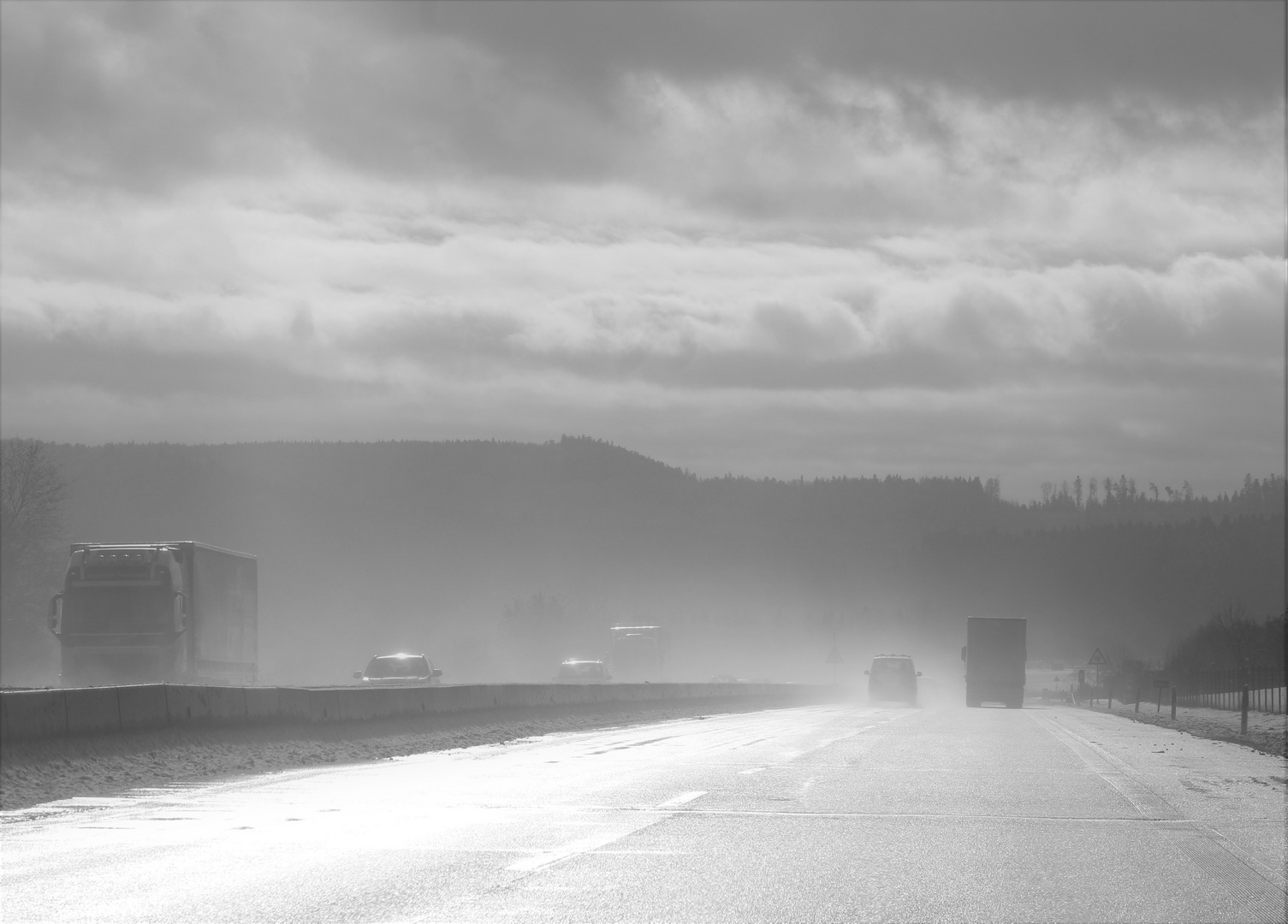 von einer Fahrt durch  den Winter erzählend....