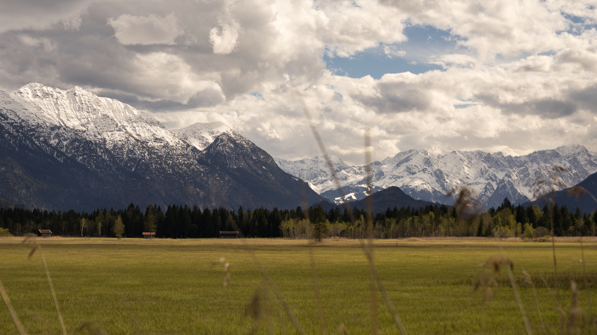 Von Murnau ins Wetterstein geblickt.