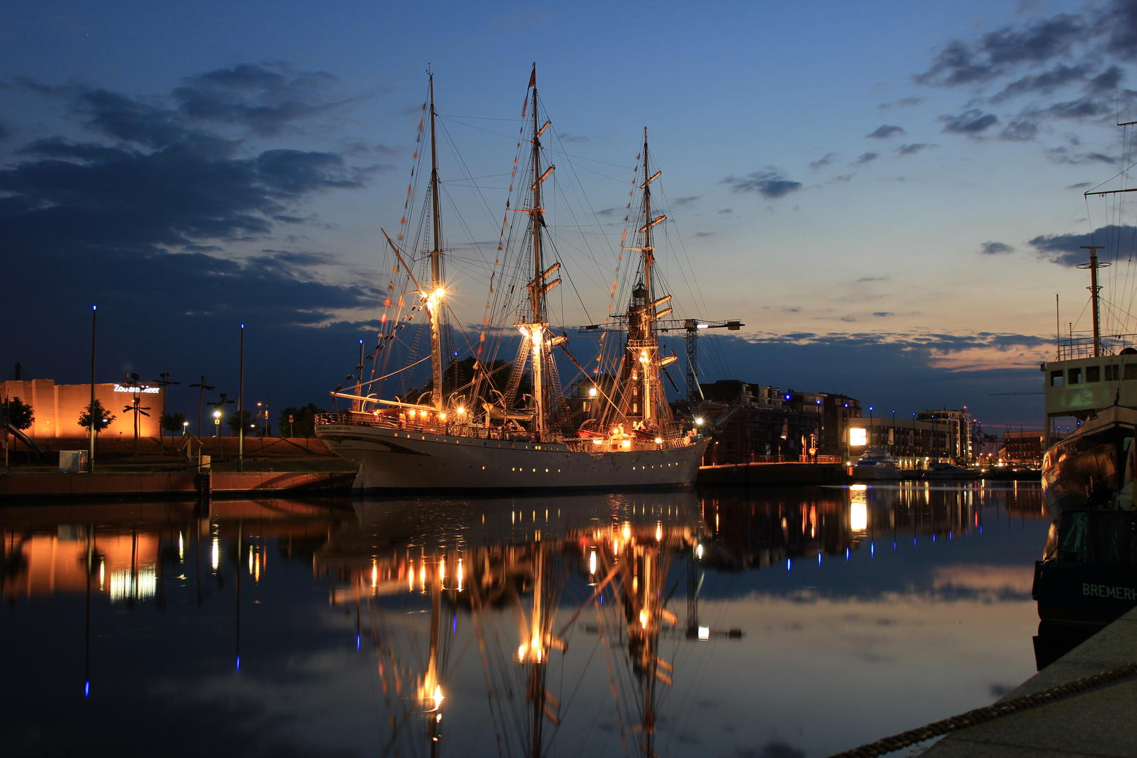 Vor Anker in Bremerhaven