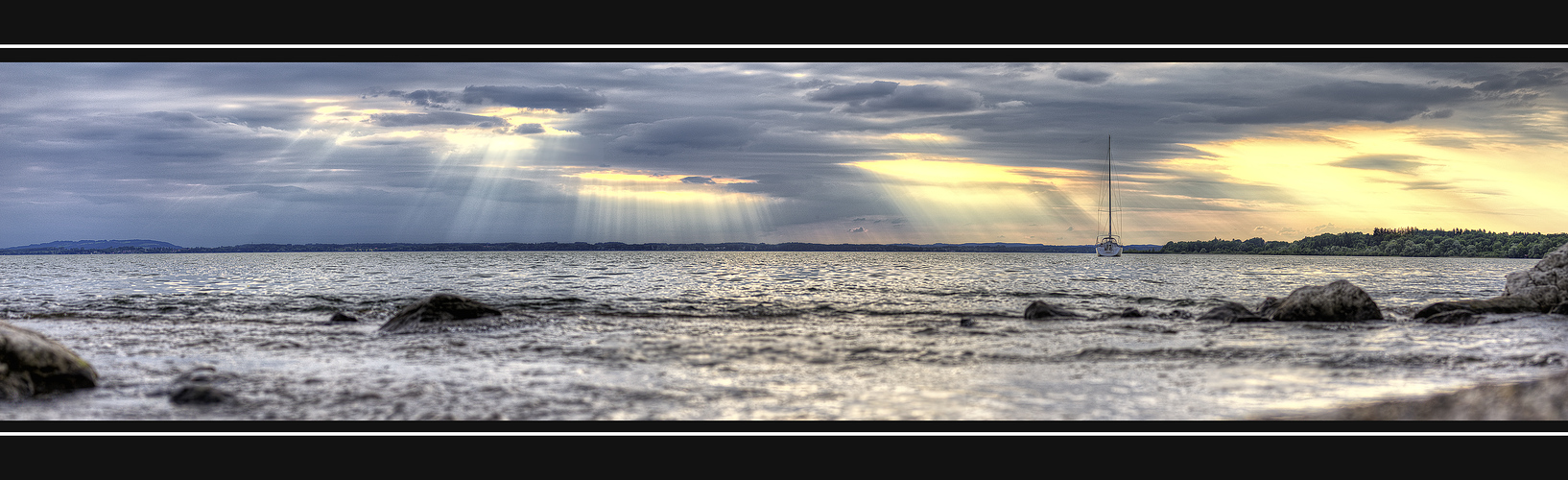 Vor Anker in Chieming Chiemsee