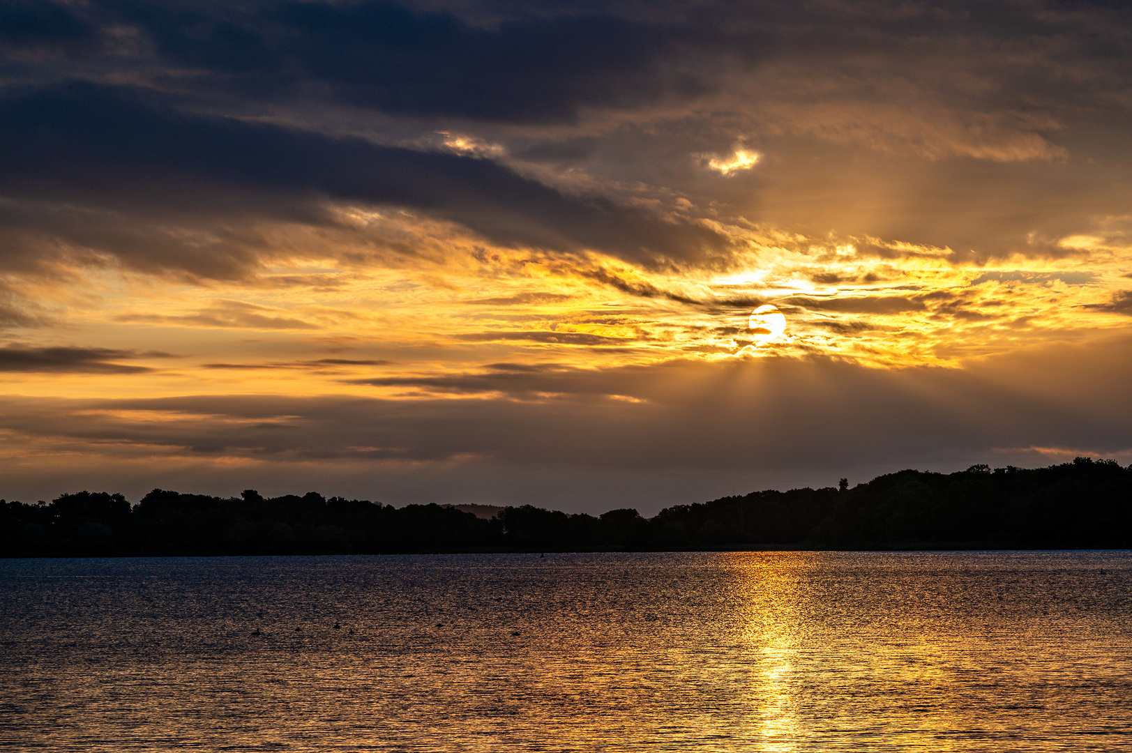 Vor Anker in der Sacrower Lanke