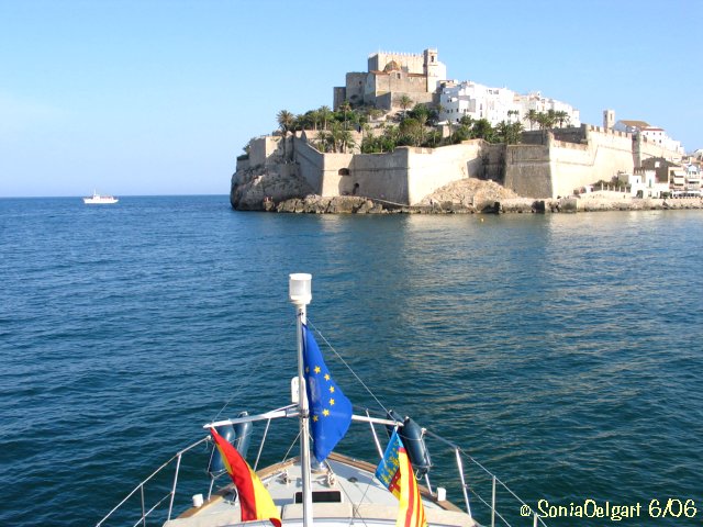 Vor Anker in Peñiscola