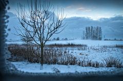 Vor dem Fenster steht der Winter