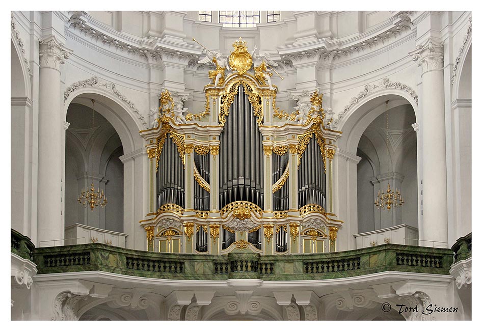 Vor dem Feuersturm gerettet - die Silbermann-Orgel  in der Hofkirche