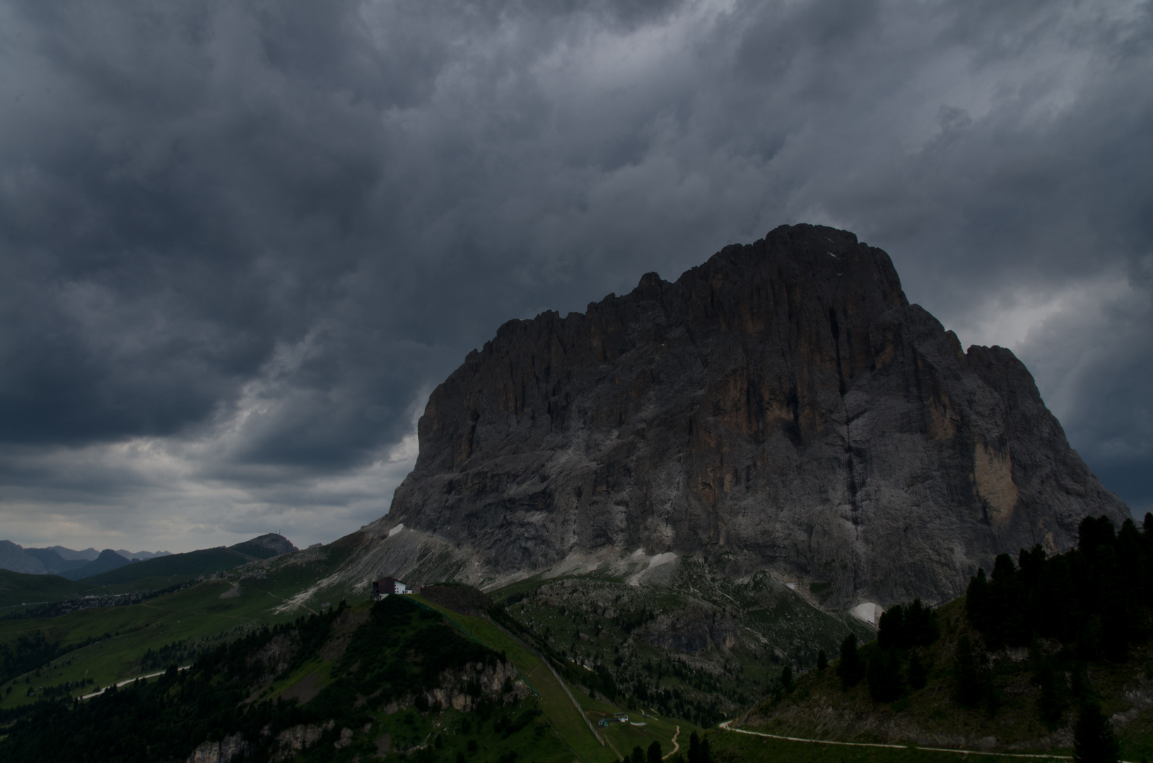 Vor dem Gewitter am Langkofel