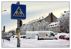 Vor dem Moosacher Bahnhof, früher Trambahnhaltestelle