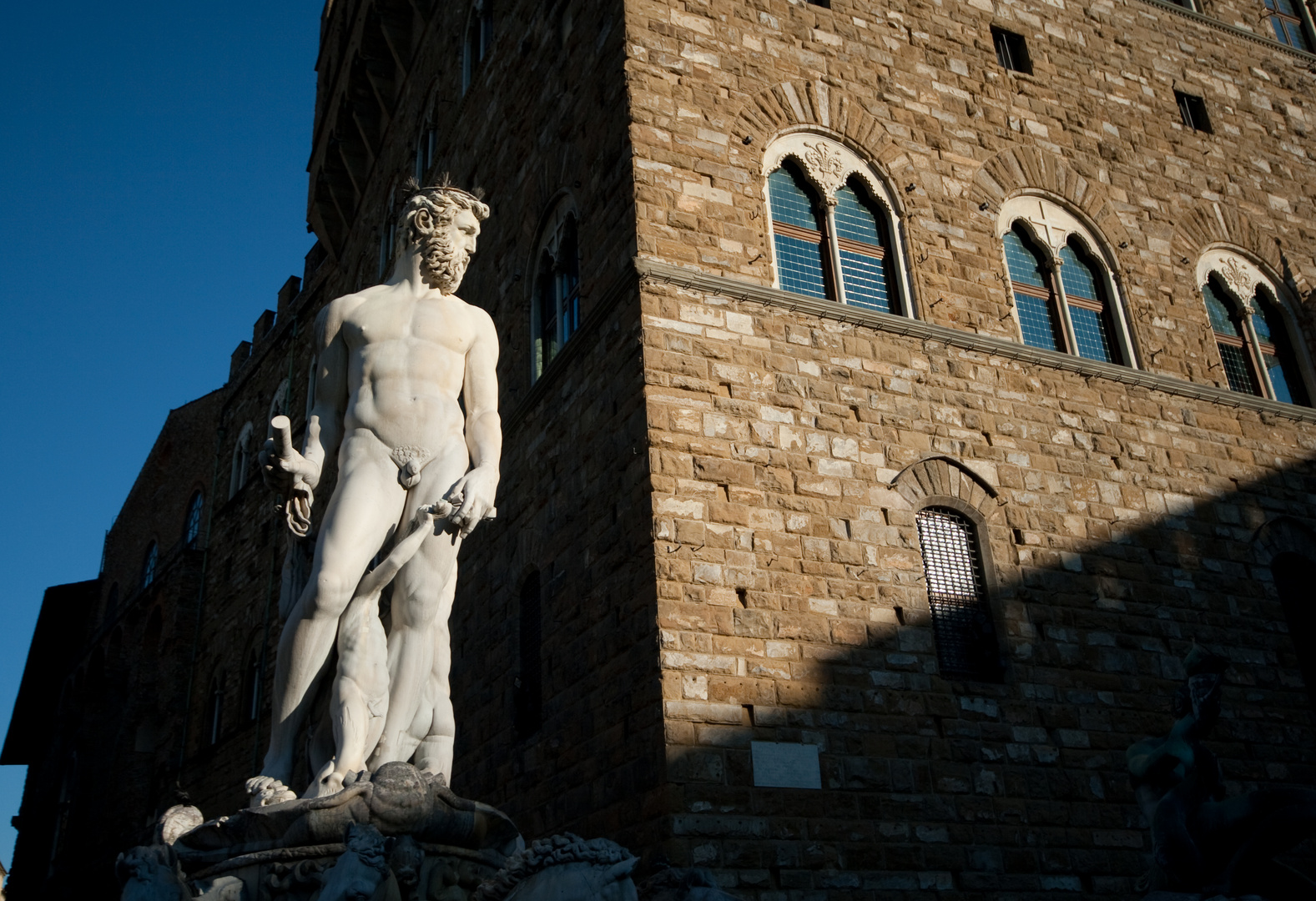 Vor dem Pallazzo Vecchio in Florenz