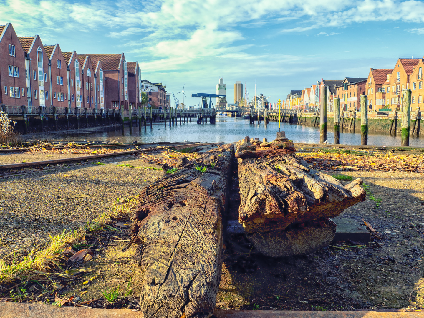 Vor dem Rathaus in Husum Richtung Hafen