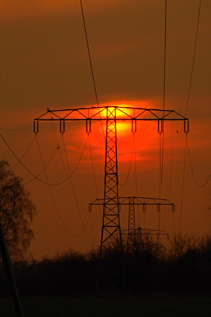 vor dem Sonnenuntergang