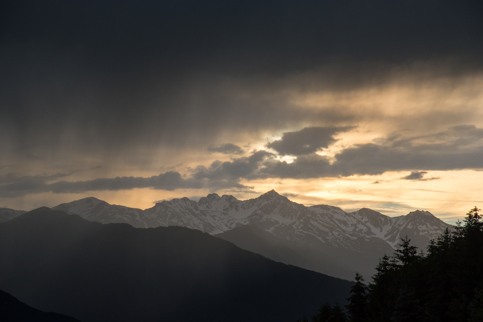 Vor dem Sonnenuntergang ...