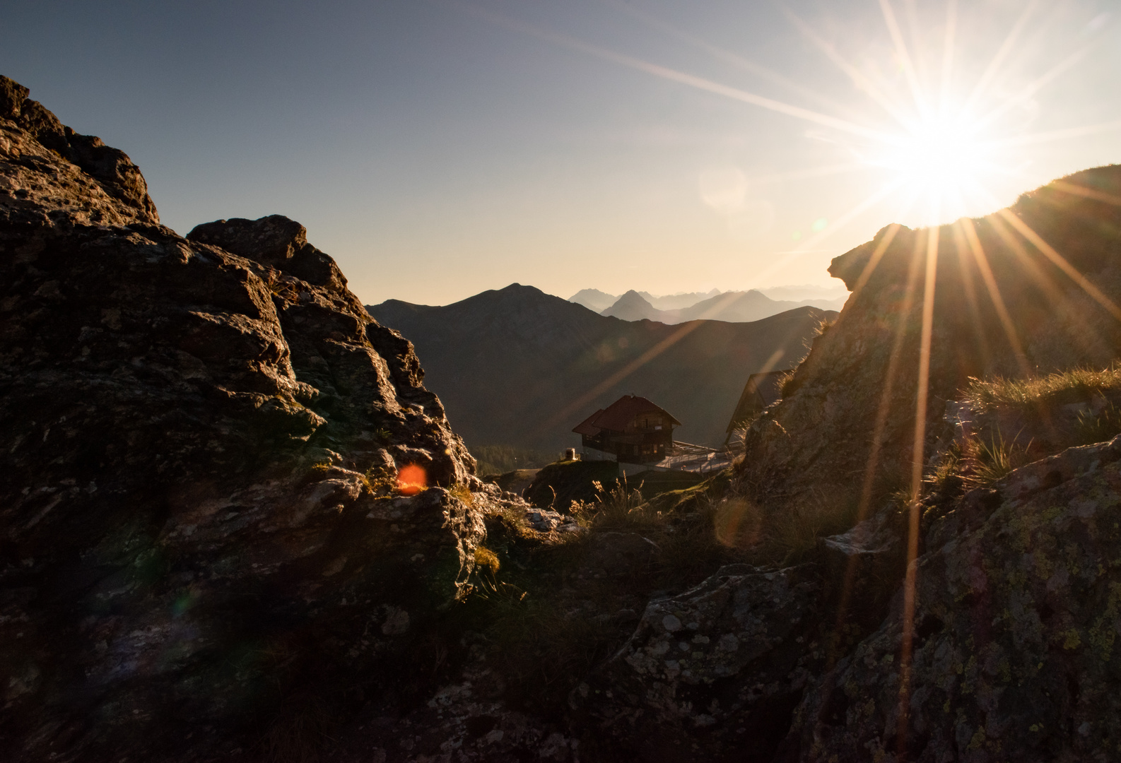 Vor dem Sonnenuntergang in den Gailtaler Alpen am Goldeck