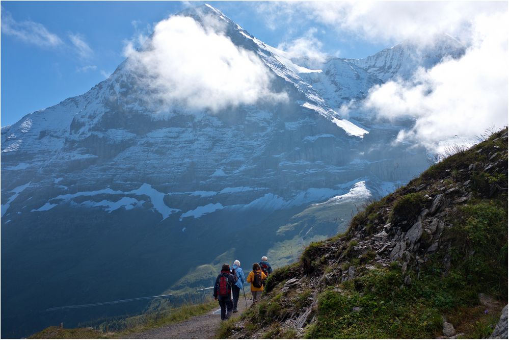 Vor den Augen steht der Eiger