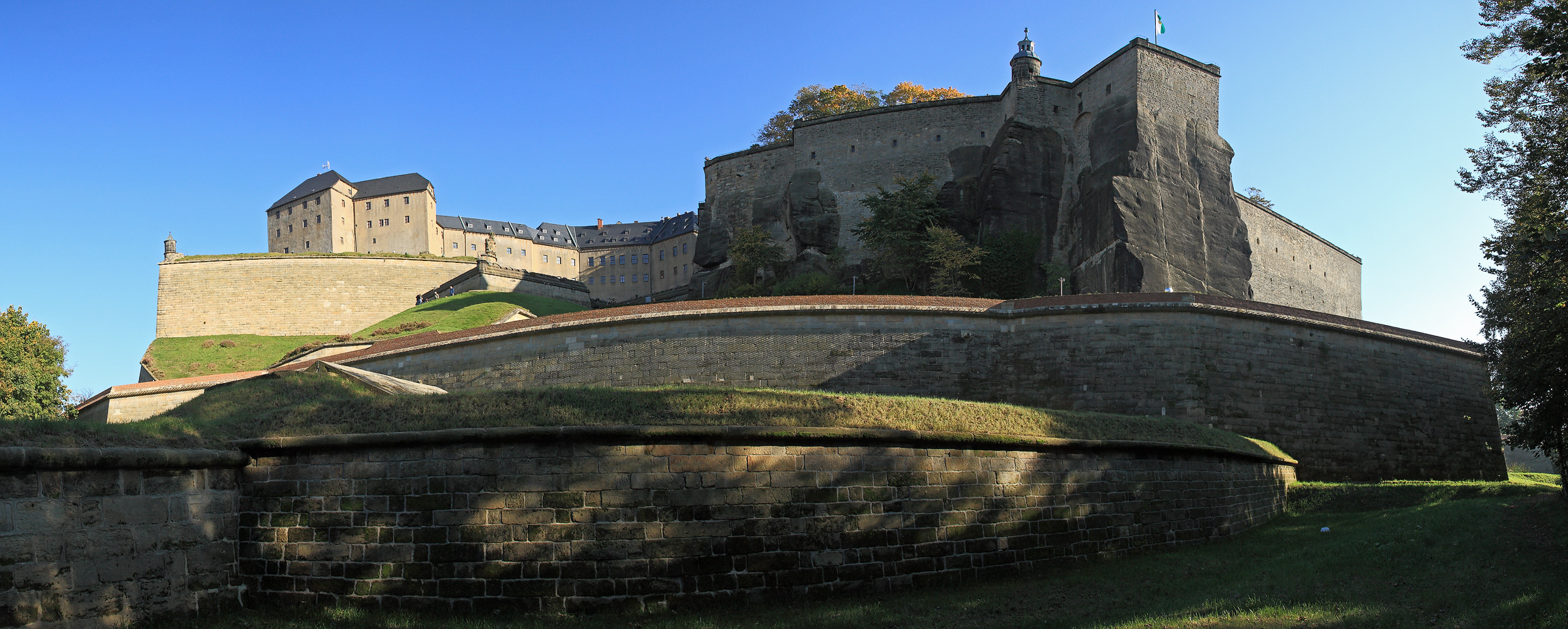 Vor den Mauern der Festung Königstein