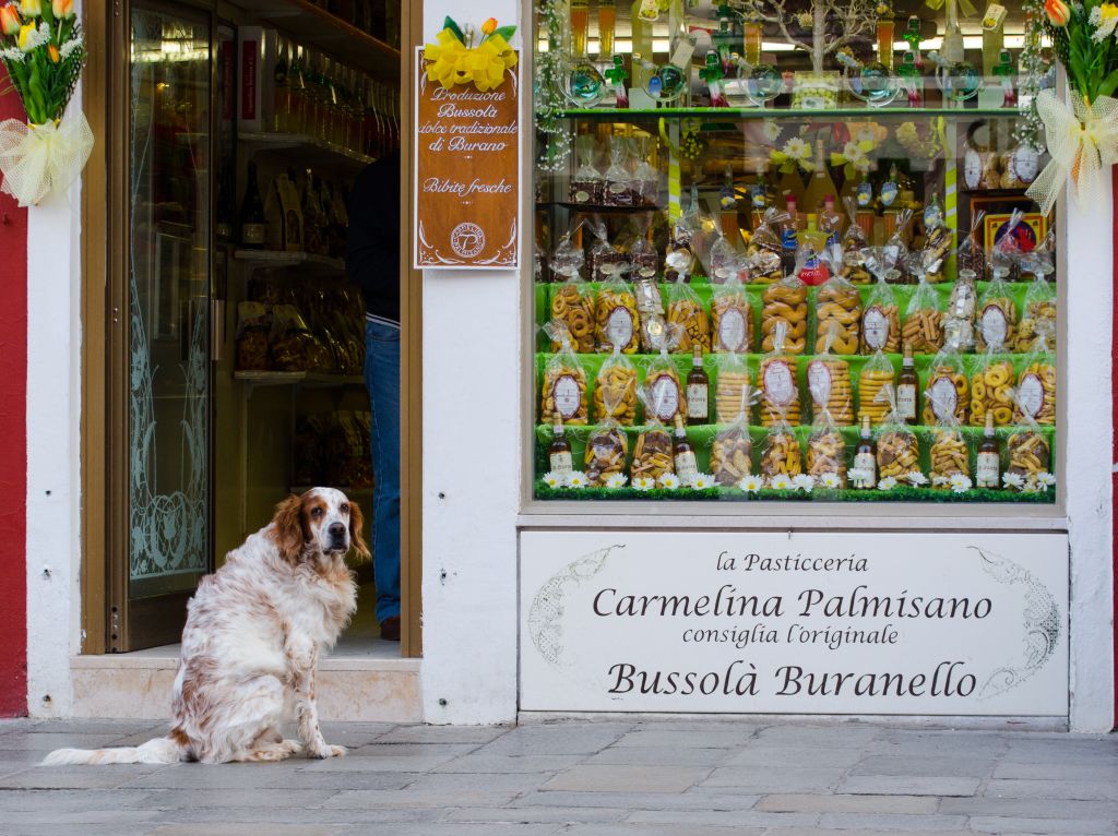 Vor der Feinbäckerei in Burano