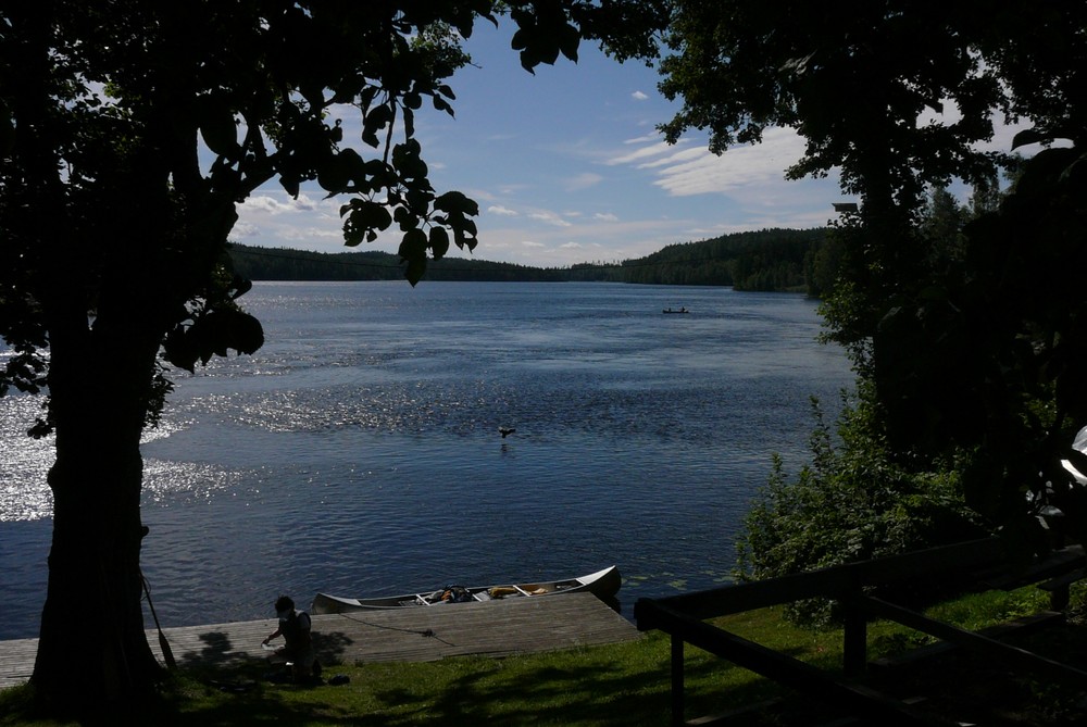 Vor der Kanutour in Schweden