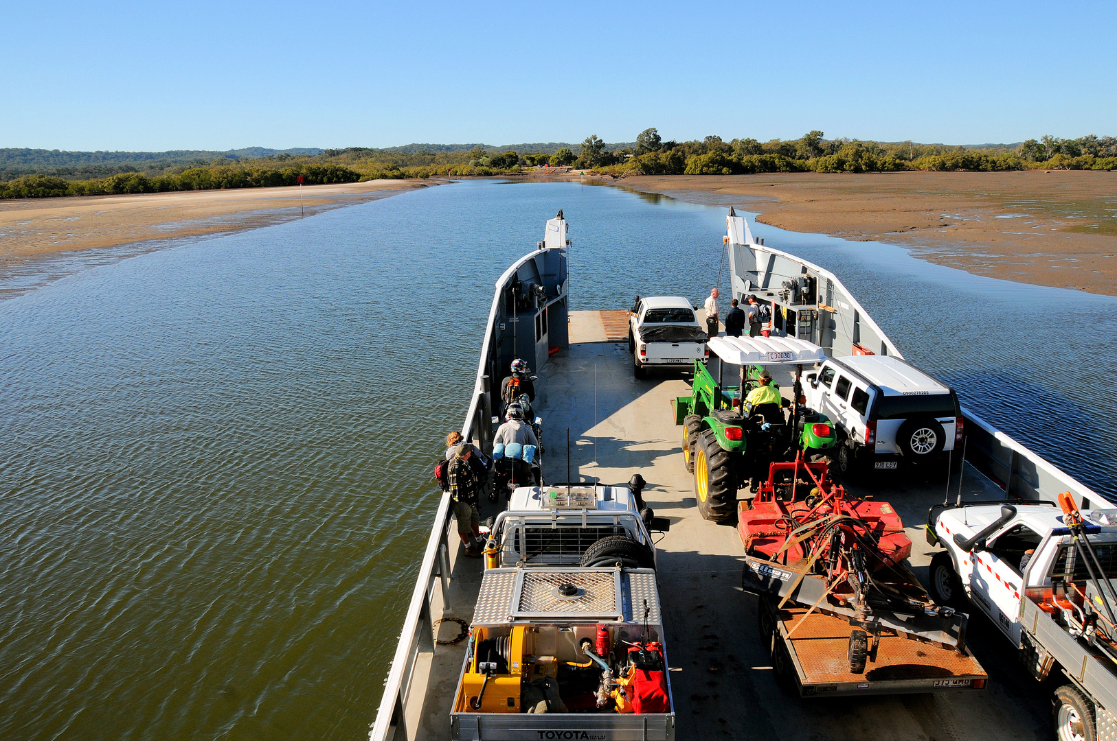 vor der Landung auf Fraser Island