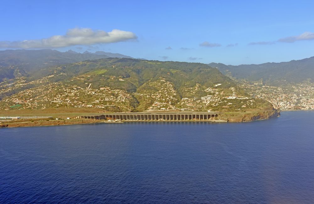 Vor der Landung in Funchal auf Madeira