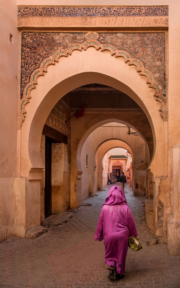 Vor der Medersa Ben Youssef