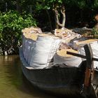 vor einer Reismühle auf dem Mekong