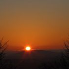 Vor einer Stunde ist die Sonne so über dem Cottaer Spitzberg aufgegangen...