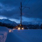 vor Pontresina durch die Winterlandschaft