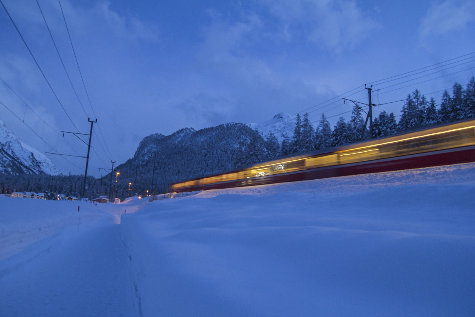 vor Pontresina durch die Winterlandschaft 3