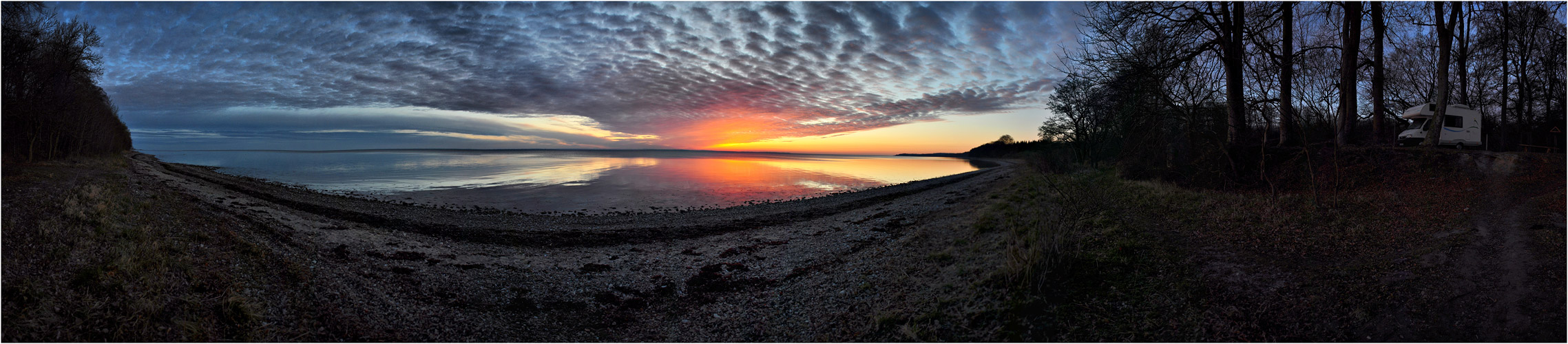 Vor Sonnenaufgang am Lillebælt auf Als