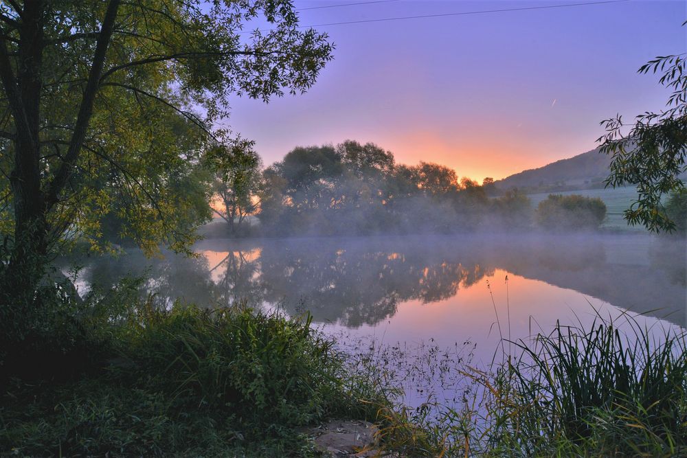 vor Sonnenaufgang heute an unserem See Foto & Bild landschaft, bach