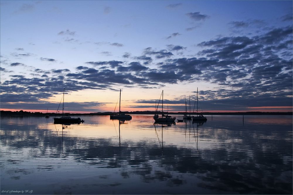 vor Sonnenaufgang in der Bucht von Tunö