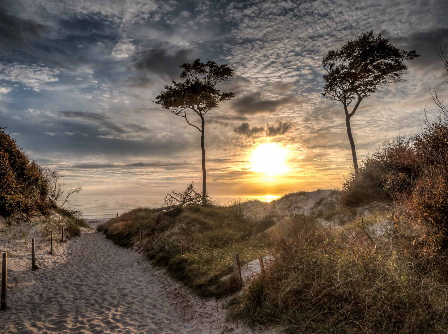 Vor Sonnenuntergang zum Weststrand