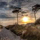 Vor Sonnenuntergang zum Weststrand