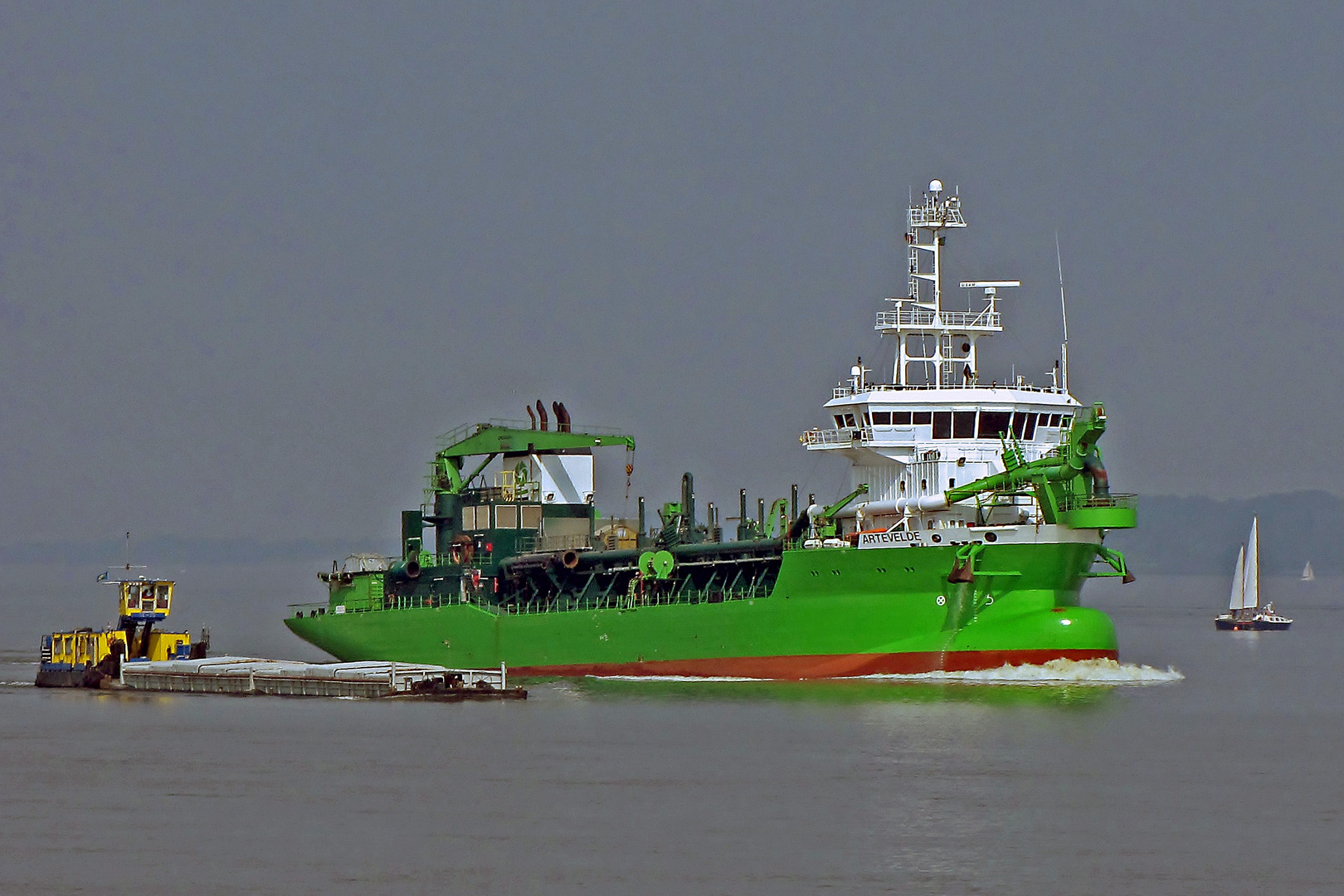 vor Stadersand auf der Elbe 