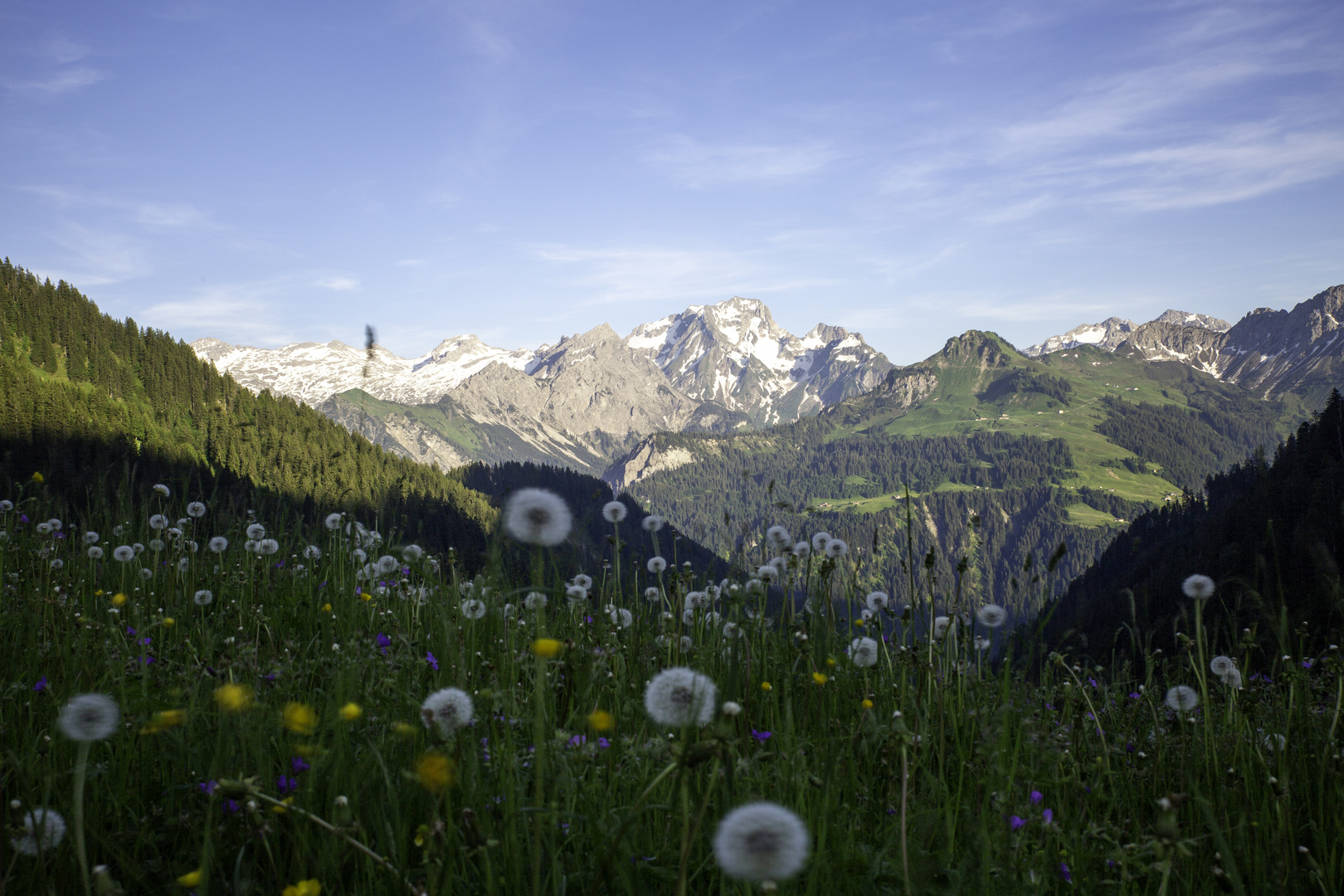 Vorarlberg Faschinajoch Abendstimmung