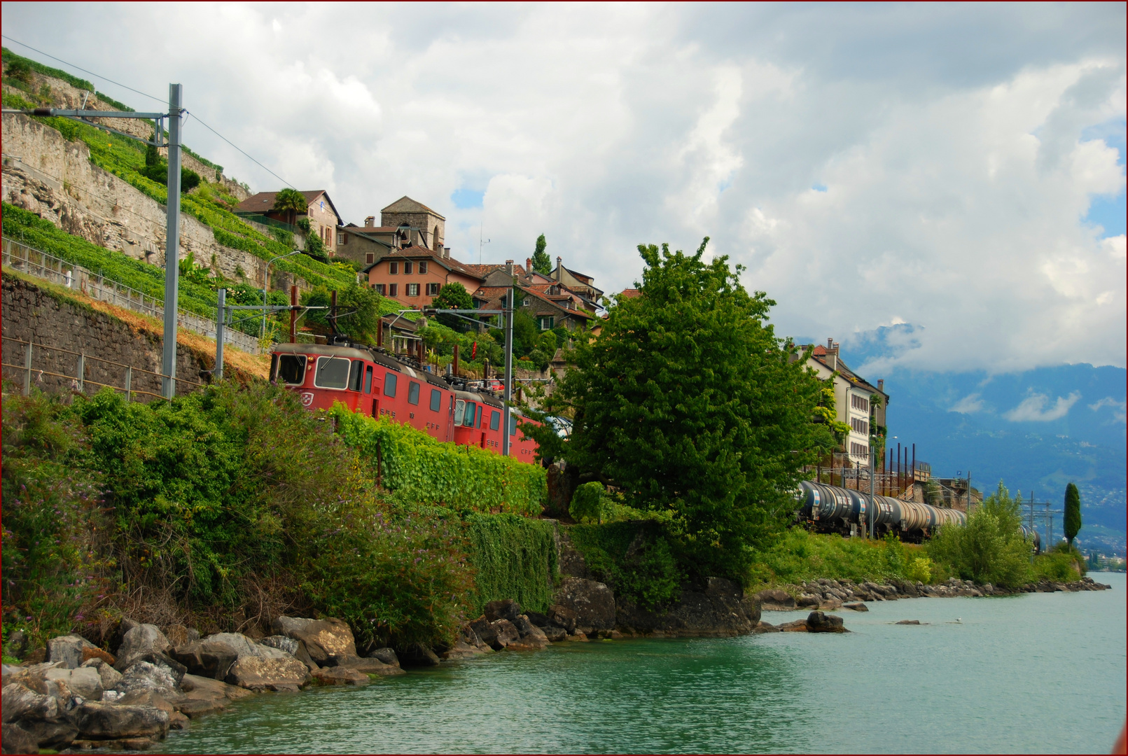 vorbei an saint saphorin am lac leman