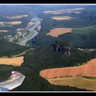 Vorbeiflug am Lilienstein