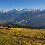 Vorbereitung für den Start - Niederhorn / Schweiz