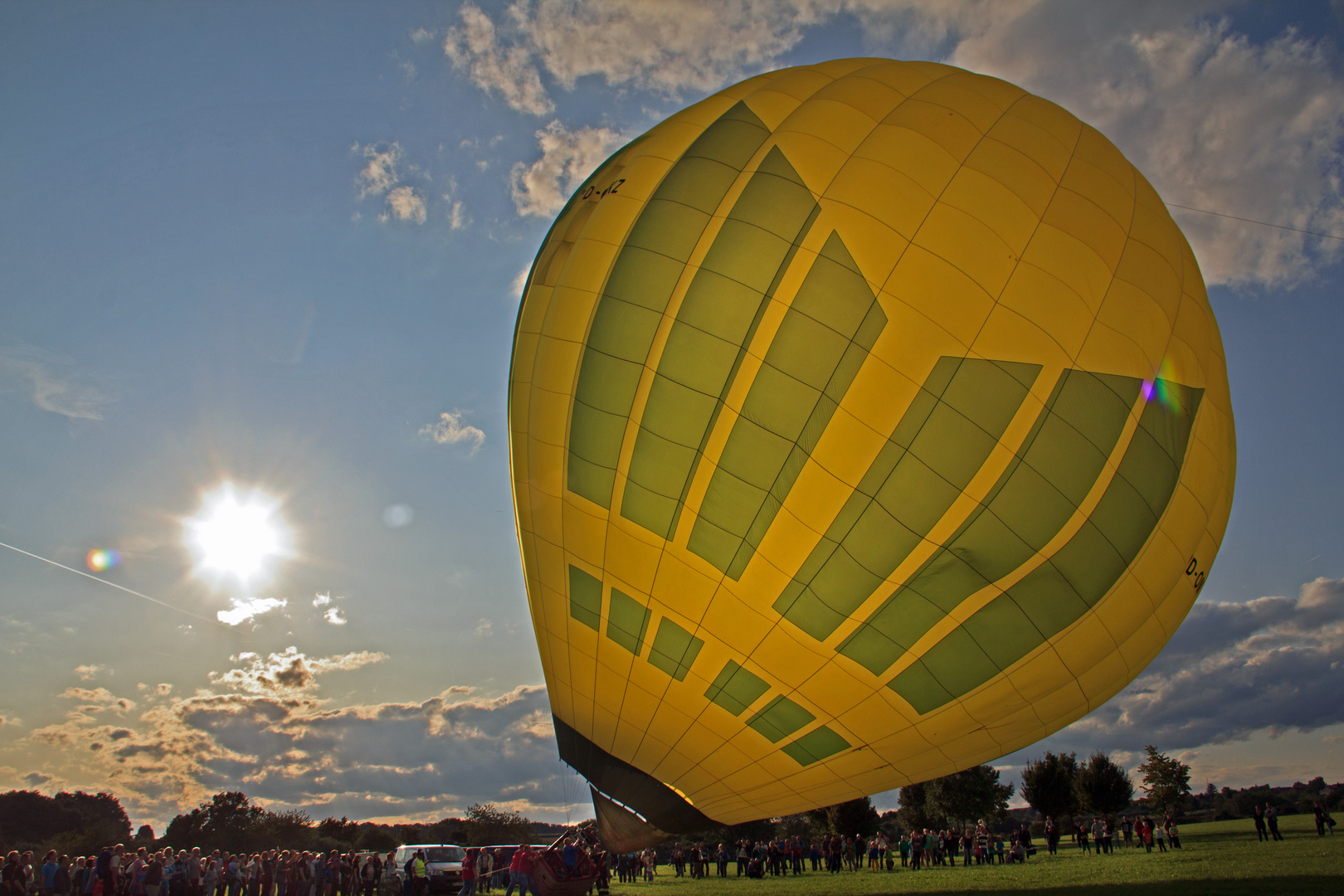 Vorbereitung zum Ballonstart