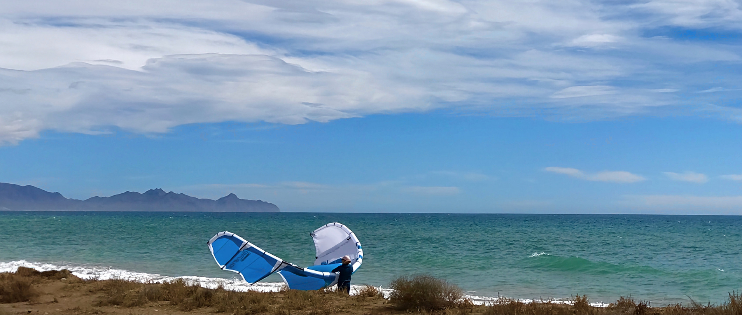 Vorbereitung zum Kitesurfen 