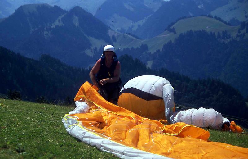 Vorbereitung zum Start - Am Lac de Gruyère