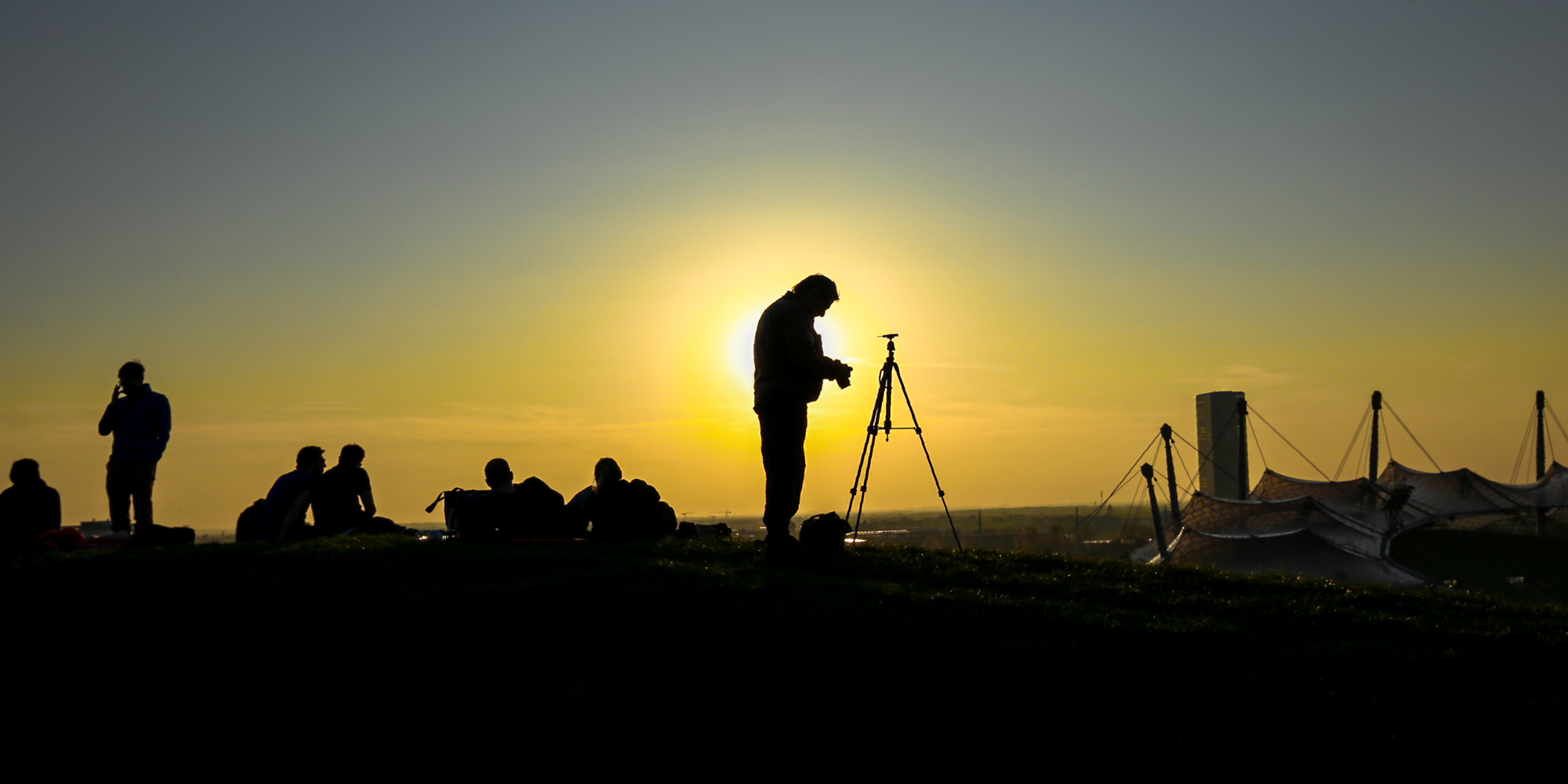 Vorbereitungen für den Sonnenuntergang