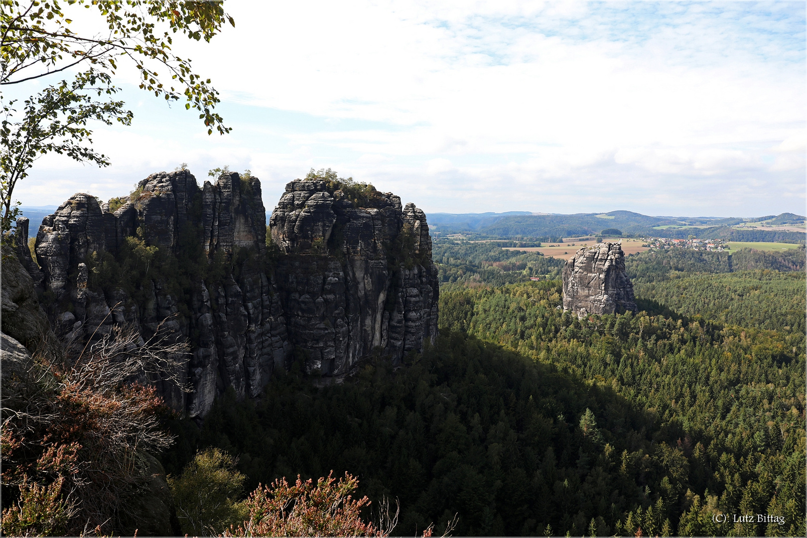 Vordere Schrammsteinkette und Falkenstein