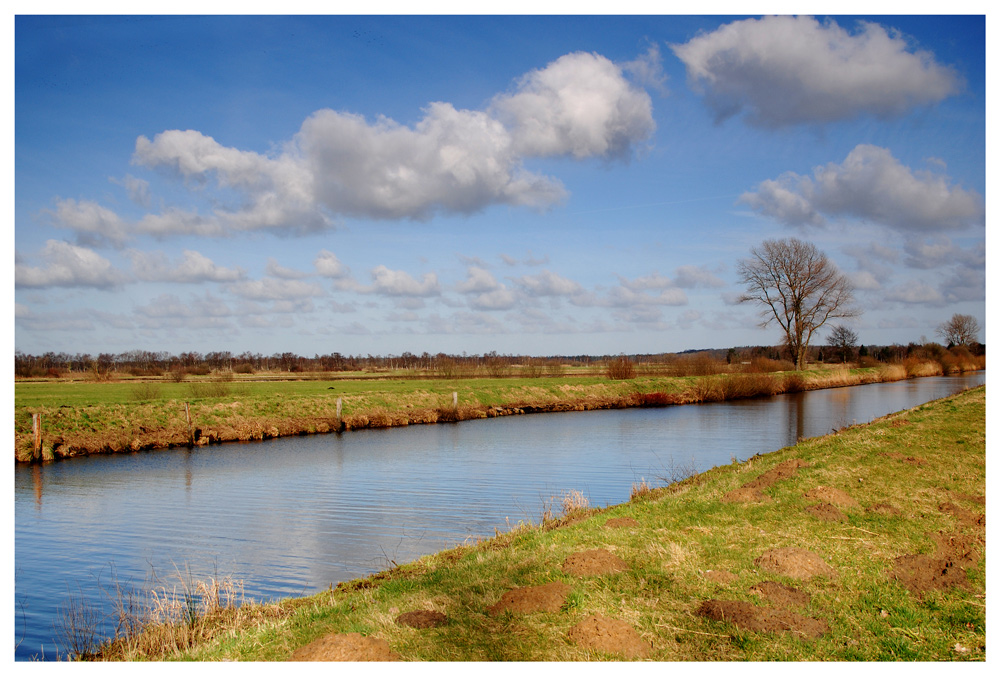 Vorfrühling am Elbe-Weser-Schifffahrtsweg